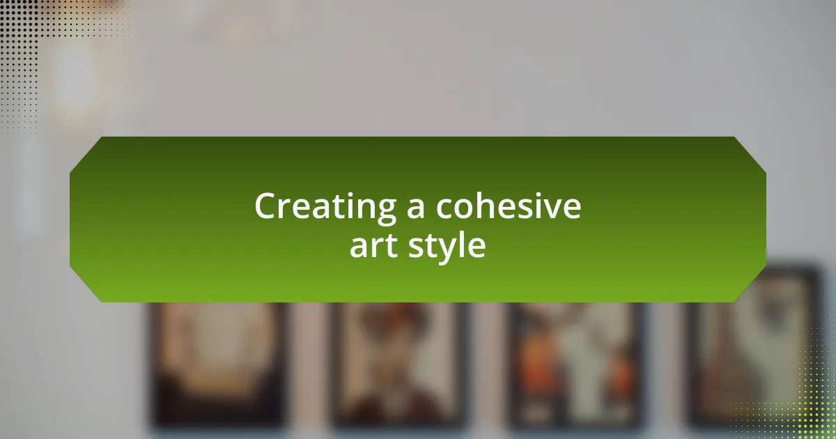 Creating a cohesive art style