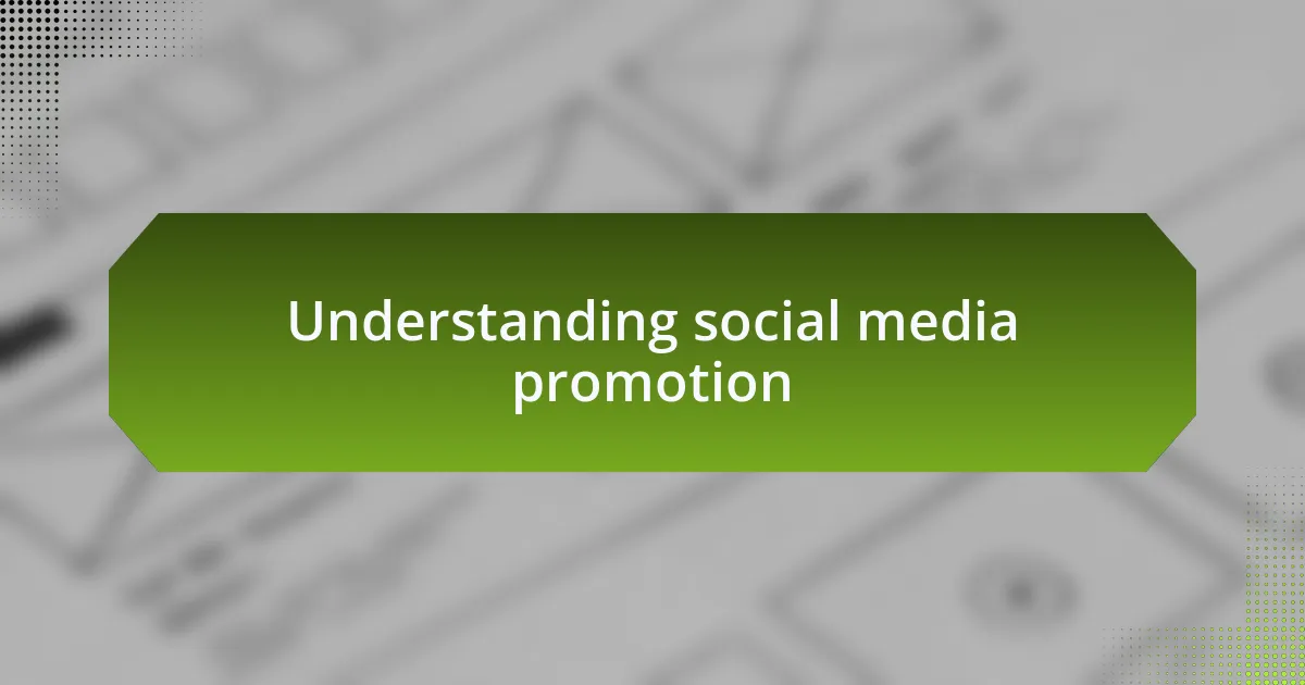 Understanding social media promotion